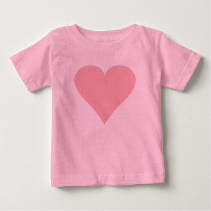 ピンクのハートのTシャツ ベビーTシャツ
