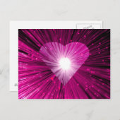 ピンクのハートはがき ポストカード (正面/裏面)