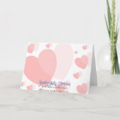 ピンクのハートはです私のフラワー・ガールの要求決定します 招待状 (裏面)