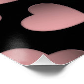 ピンクのハートはアートポスターを愛する ポスター (コーナー)