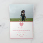 ピンクのハートは私のバレンタインデーになる シーズンカード (内部)