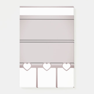 ピンクのハートをテーマにしたデイリープランナーノートを投稿 ポストイット