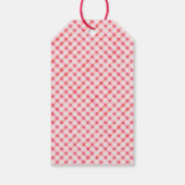 ピンクのハートを持つハッピーバレンタインデー ギフトタグ (裏面)