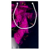 「ピンクのハートを黒で表示」 スモールペーパーバッグ (裏面)