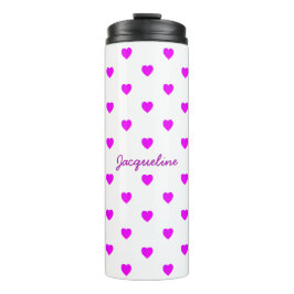 ピンクのハートオンミニマルホワイト タンブラー