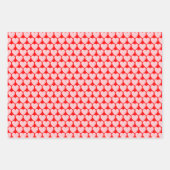 ピンクのハートオン色 ラッピングペーパーシート (正面3)