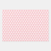 ピンクのハートオン色 ラッピングペーパーシート (正面)