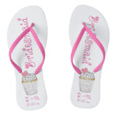 ピンクのハートカップケーキブリデシュ結婚メイドのビーチサンダル ビーチサンダル (ソール)