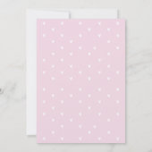 ピンクのハートガレンティーズデイガールフレンズパーティー 招待状 (裏面)