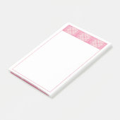 ピンクのハートキルト4x6ポストメモ帳 ポストイット (アングル)