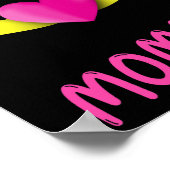 ピンクのハートクリップアートとYelloが大好き ポスター (角)