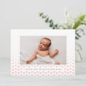 ピンクのハートグラデーションのバレンタイン写真 シーズンカード (スタンド正面)