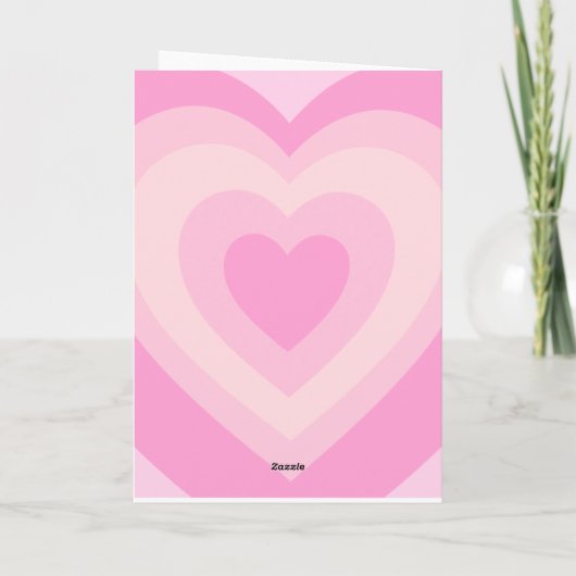 ピンクのハートゲイレズビアンカップルのバレンタインデーの愛 カード (裏面)