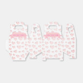 ピンクのハートシェイプフェイク紙カットアウト フェイバーボックス (折り畳みなし)