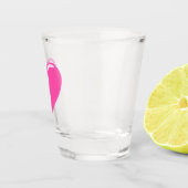 ピンクのハートショットガラス ショットグラス (右)