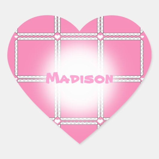 ピンクのハートシール ハートシール (正面)