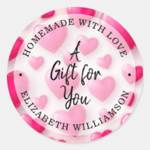 ピンクのハートズホームメイドウィズラブ