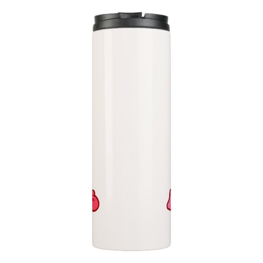 ピンクのハートハグとキス タンブラー (裏面)