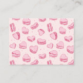 ピンクのハートバレンタインの赤ちゃんシャワーブックリクエスト エンクロージャーカード (裏面)