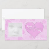 ピンクのハートバレンタインデートカード シーズンカード (正面/裏面)