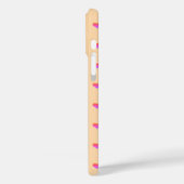 ピンクのハートパターンバレンタインズデイピーチオレンジ Case-Mate iPhoneケース (裏面 / 左)