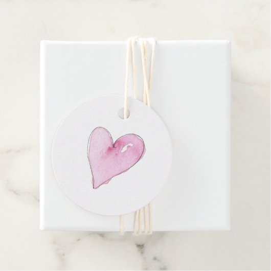 ピンクのハートパターン水の色の甘い愛の永遠の時間 フェイバータグ (インサイチュ)