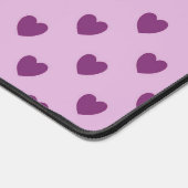 ピンクのハートパターン デスクマット (コーナー)