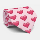 ピンクのハートパターン ネクタイ (ロール)