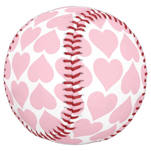 ピンクのハートパターン、ロマンチック、愛 ソフトボール (アングル)