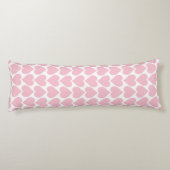 ピンクのハートパターン、ロマンチック、愛 ボディピロー (裏面)