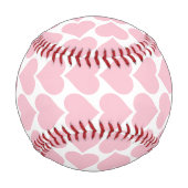 ピンクのハートパターン、ロマンチック、愛 野球ボール (正面)