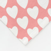 ピンクのハートパター得ン友達との友情 フリースブランケット (角)