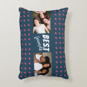 ピンクのハートパター最高のンフレンド2 Photo アクセントクッション (正面(垂直))