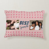 ピンクのハートパター最高のンフレンド2 Photo アクセントクッション (裏面)