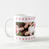 ピンクのハートパター最高のンフレンド2 Photo コーヒーマグカップ (左)
