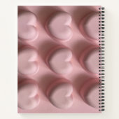 ピンクのハートパーソナライズされたスパイラル ノートブック (裏面)