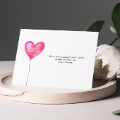 ピンクのハートパーソナライズされたノートカード ノートカード