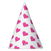 ピンクのハートパーティー帽子 – 色を選択 パーティーハット (右)