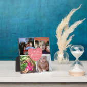 ピンクのハートフォトコラージュおばあちゃんギフトグランドキッズ フォトプラーク (インサイチュ)