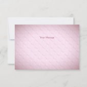 ピンクのハートフローラサンキューカード サンキューカード (裏面)