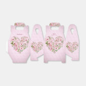 ピンクのハートフローラ優先ボックス フェイバーボックス (折り畳みなし)