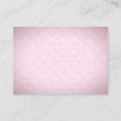 ピンクのハートフローラ赤ちゃんシャワーエンクロージャ エンクロージャーカード (裏面)