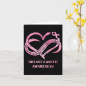 ピンクのハートホープ愛の信仰の乳がん認識度 カード (黄色い花)