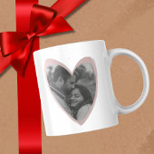 ピンクのハートマグギフト – カスタム写真とメッセージ マグカップ