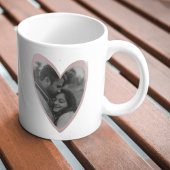 ピンクのハートマグギフト – カスタム写真とメッセージ マグカップ