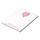 ピンクのハートママ ノートパッド (回転)