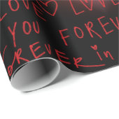 ピンクのハートラブ – ラッピング紙 ラッピングペーパー (ロールコーナー)