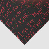 ピンクのハートラブ – ラッピング紙 薄葉紙 (詳細)