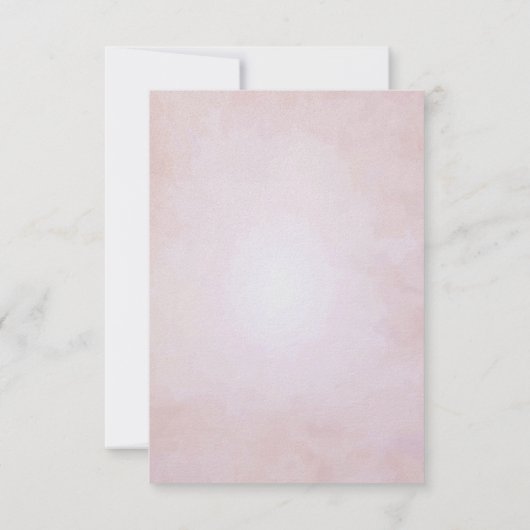 ピンクのハートリーフツリーありがとう サンキューカード (裏面)