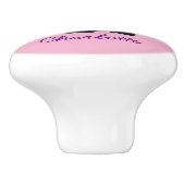 ピンクのハート名が付いたかわいいパンダ セラミックノブ (側面)